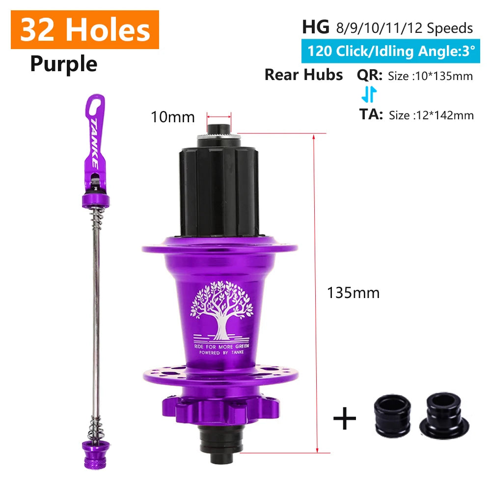 TANKE 120 Click Hub 6 Bearing MTB Hub Front Rear