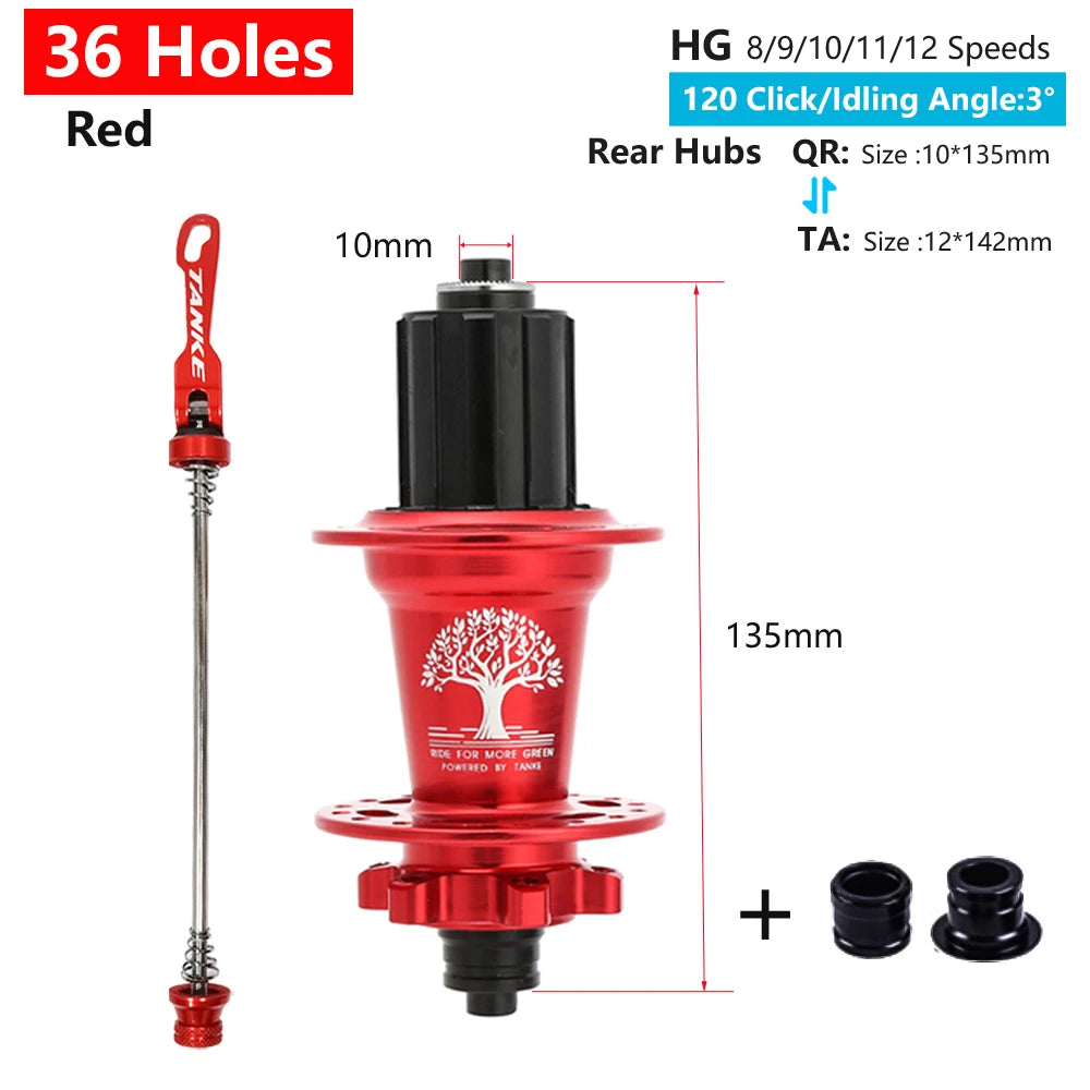 TANKE 120 Click Hub 6 Bearing MTB Hub Front Rear