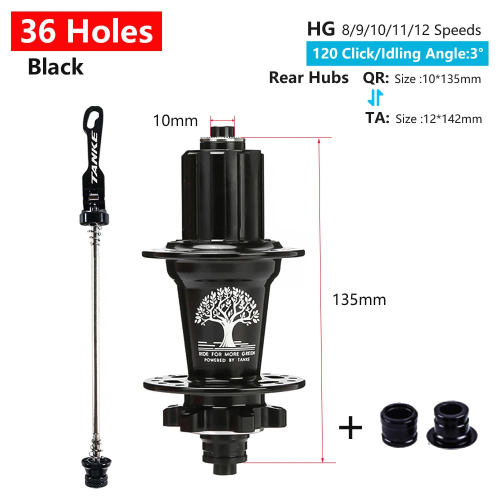 TANKE 120 Click Hub 6 Bearing MTB Hub Front Rear