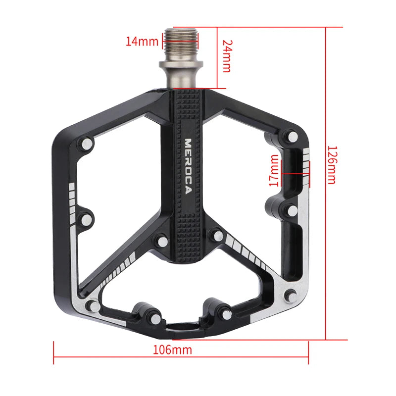 MEROCA Ultralight Pedal Non-slip Plating/Black