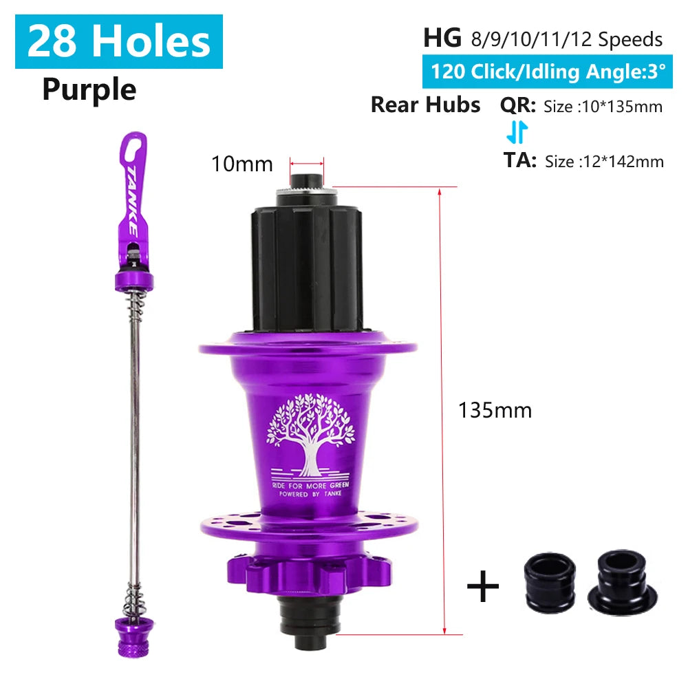 TANKE 120 Click Hub 6 Bearing MTB Hub Front Rear
