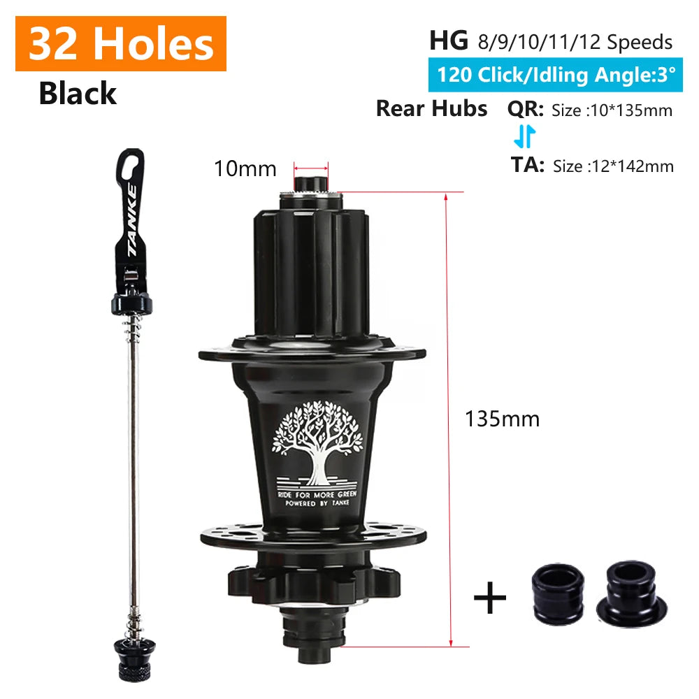 TANKE 120 Click Hub 6 Bearing MTB Hub Front Rear